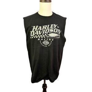 Harley Davidson Sleeveless Graphic T-Shirt Men's XL screaming eagle performance